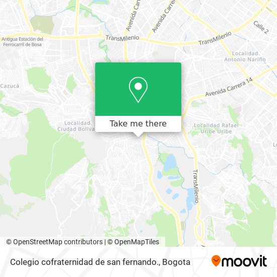 Colegio cofraternidad de san fernando. map