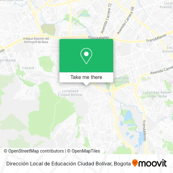 Mapa de Dirección Local de Educación Ciudad Bolívar