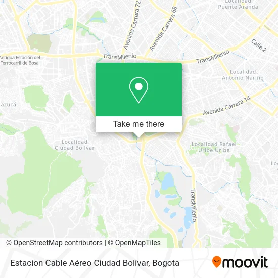 Mapa de Estacion Cable Aéreo Ciudad Bolívar