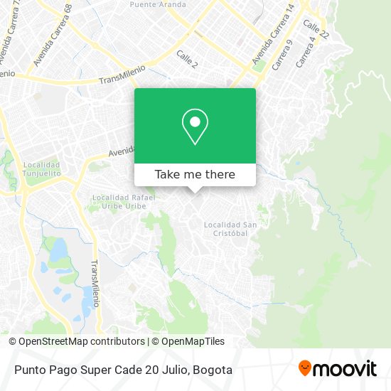 Mapa de Punto Pago Super Cade 20 Julio