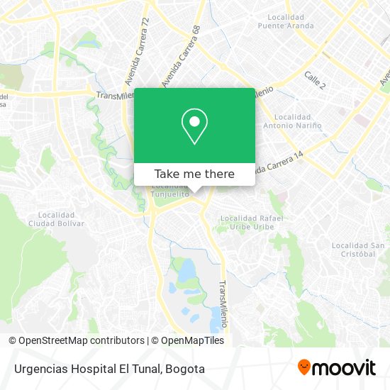 Urgencias Hospital El Tunal map