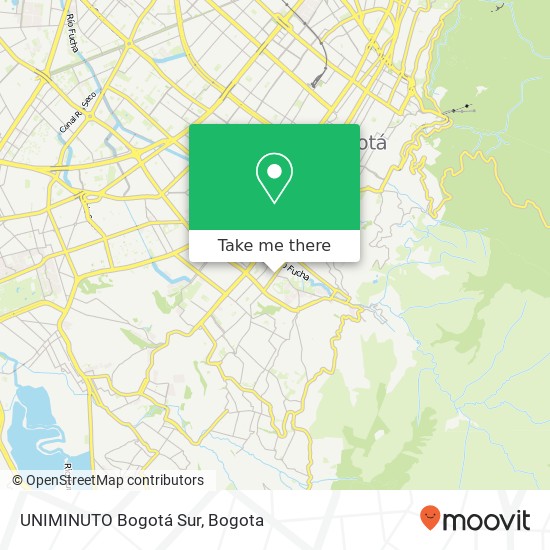 Mapa de UNIMINUTO Bogotá Sur