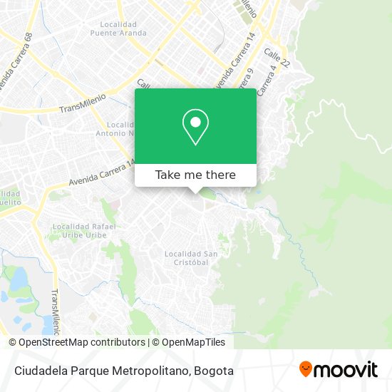Mapa de Ciudadela Parque Metropolitano