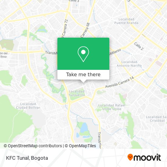 KFC Tunal map