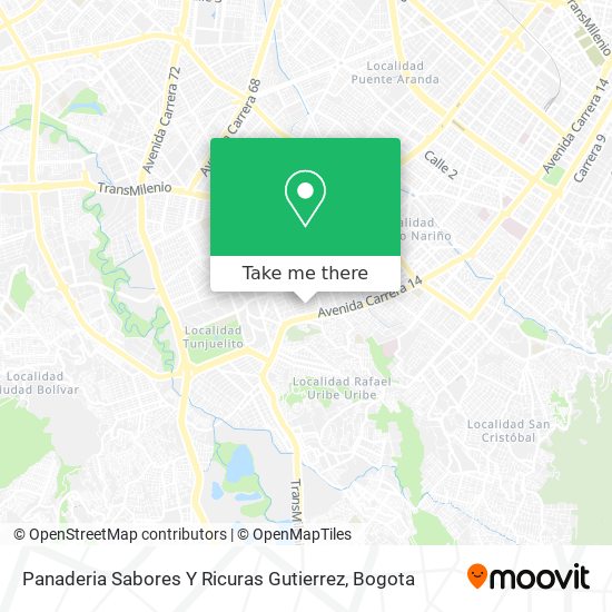 Panaderia Sabores Y Ricuras Gutierrez map
