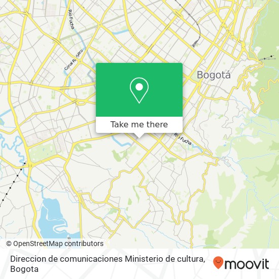 Direccion de comunicaciones Ministerio de cultura map