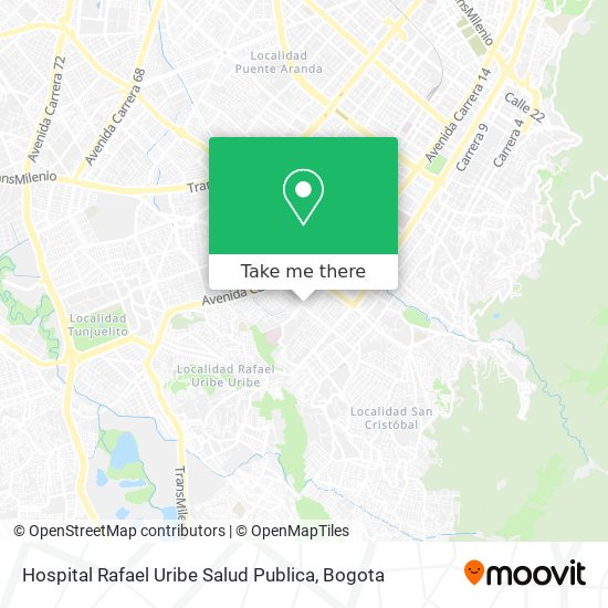 Hospital Rafael Uribe Salud Publica map