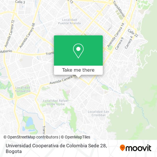 Universidad Cooperativa de Colombia Sede 28 map
