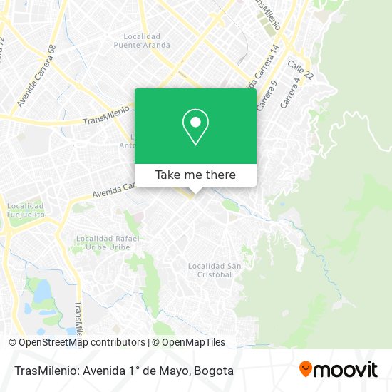 TrasMilenio: Avenida 1° de Mayo map