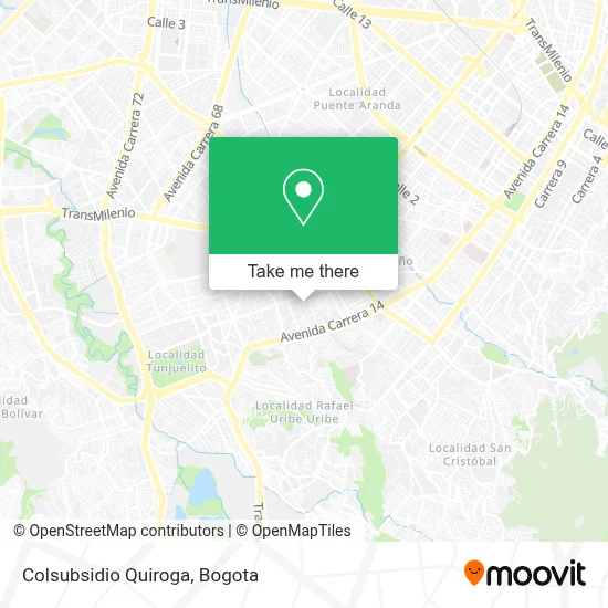 Colsubsidio Quiroga map