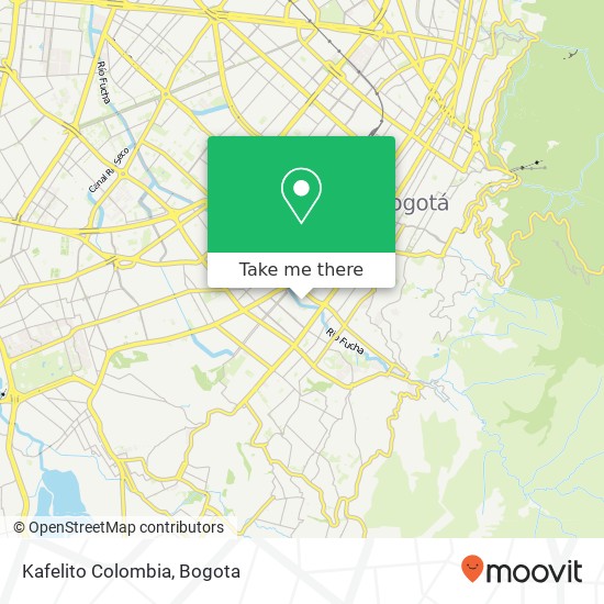 Kafelito Colombia map