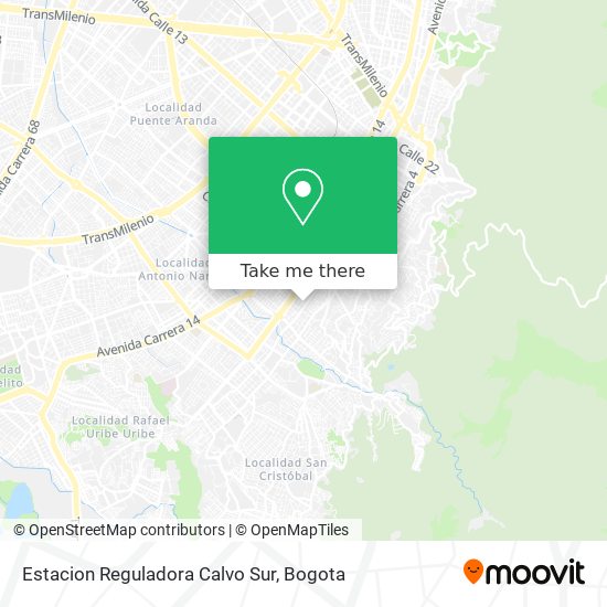 Mapa de Estacion Reguladora Calvo Sur