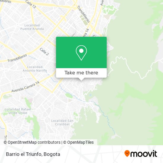 Barrio el Triunfo map
