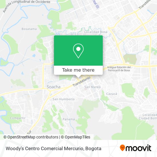 Woody's Centro Comercial Mercurio map