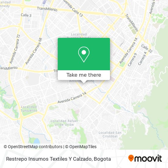 Restrepo Insumos Textiles Y Calzado map