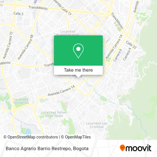 Mapa de Banco Agrario Barrio Restrepo
