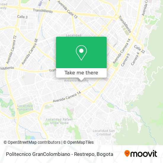 Politecnico GranColombiano - Restrepo map