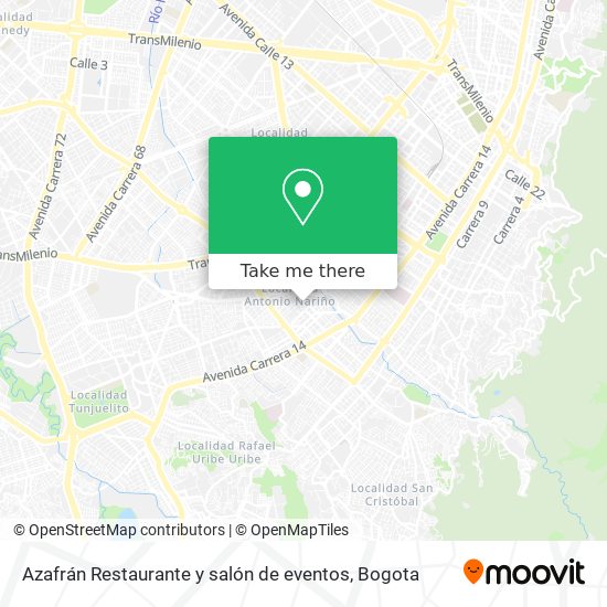 Azafrán Restaurante y salón de eventos map