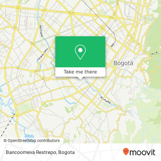 Bancoomeva Restrepo map