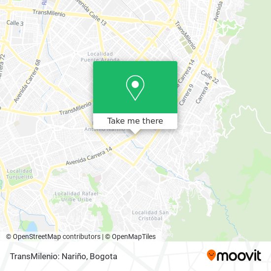 Mapa de TransMilenio: Nariño