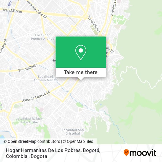 Hogar Hermanitas De Los Pobres, Bogotá, Colombia. map