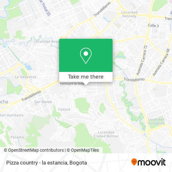 Pizza country - la estancia map
