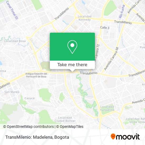 TransMilenio: Madelena map