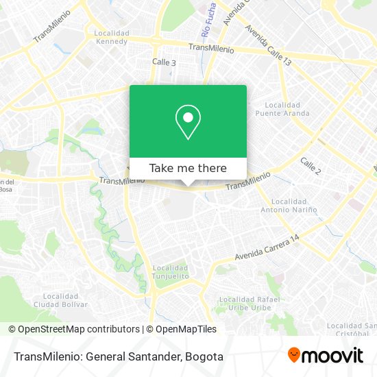 TransMilenio: General Santander map