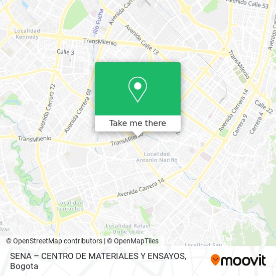 Mapa de SENA – CENTRO DE MATERIALES Y ENSAYOS