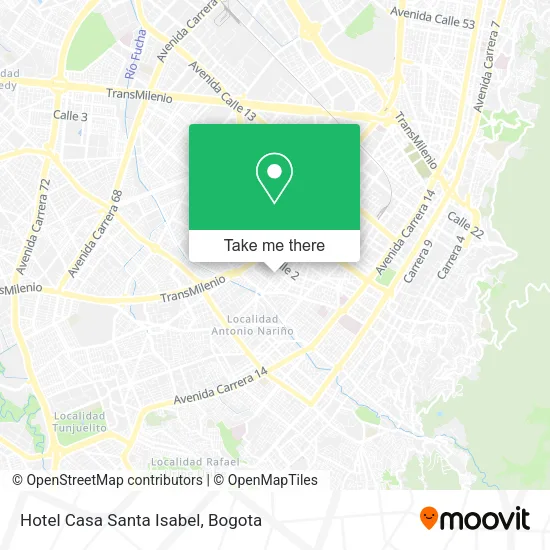 Hotel Casa Santa Isabel map