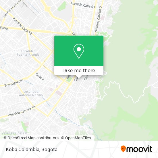Koba Colombia map