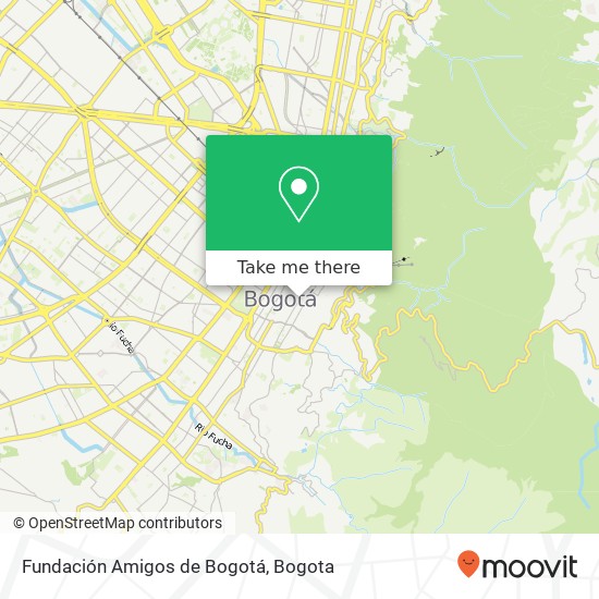 Mapa de Fundación Amigos de Bogotá