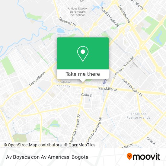 Av Boyaca con Av Americas map