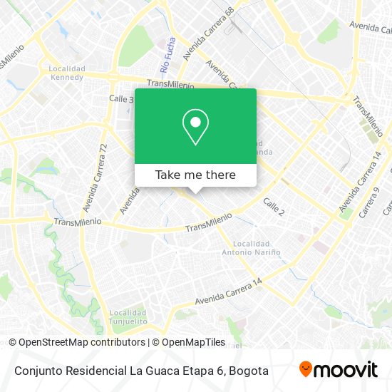 Mapa de Conjunto Residencial La Guaca Etapa 6