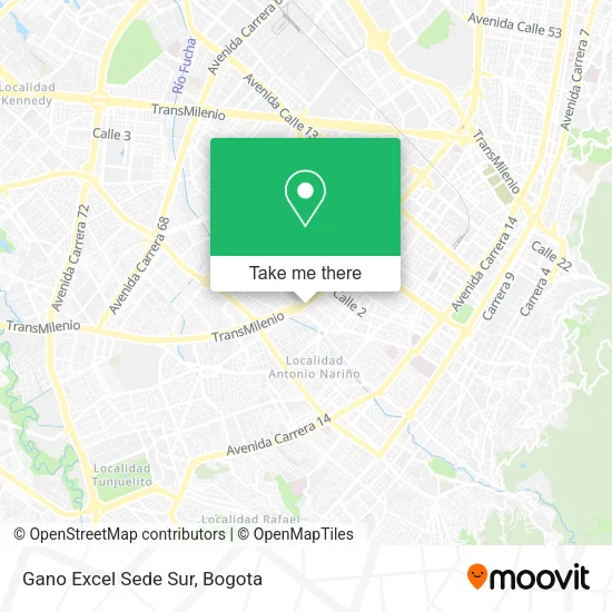 Mapa de Gano Excel Sede Sur