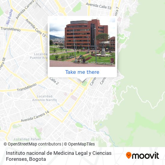 Instituto nacional de Medicina Legal y Ciencias Forenses map