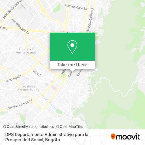 DPS Departamento Administrativo para la Prosperidad Social map