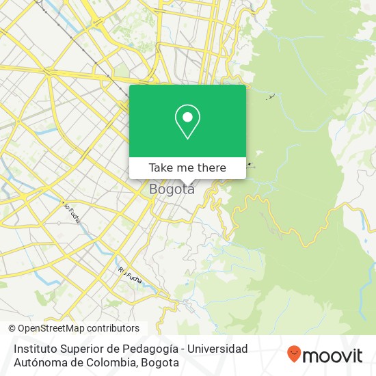 Instituto Superior de Pedagogía - Universidad Autónoma de Colombia map
