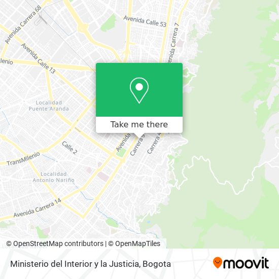 Ministerio del Interior y la Justicia map
