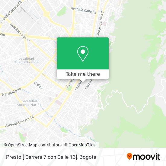Presto [ Carrera 7 con Calle 13] map