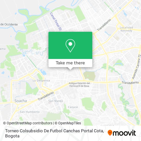 Torneo Colsubsidio De Futbol Canchas Portal Cota map