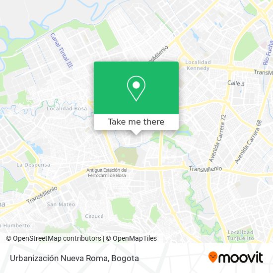 Mapa de Urbanización Nueva Roma