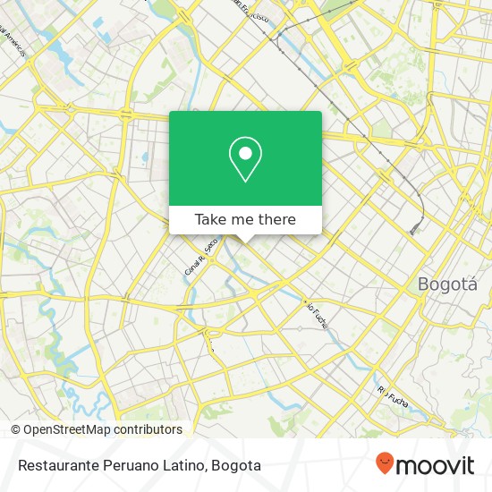 Mapa de Restaurante Peruano Latino