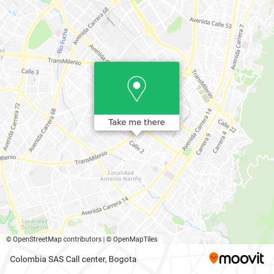 Mapa de Colombia SAS Call center