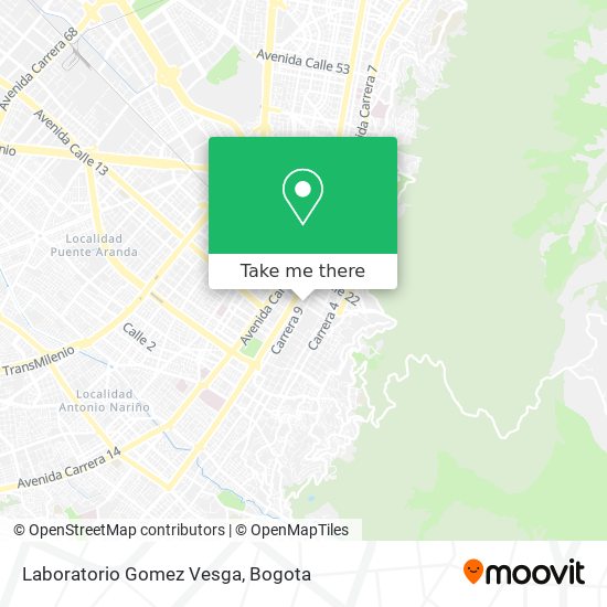 Mapa de Laboratorio Gomez Vesga