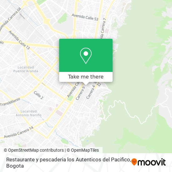 Mapa de Restaurante y pescaderia los Autenticos del Pacifico
