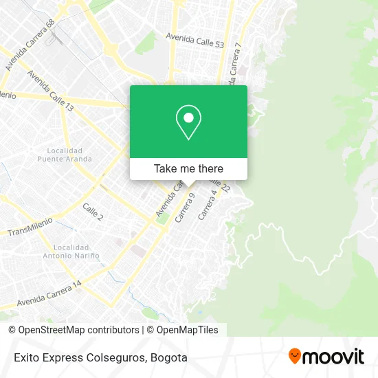 Exito Express Colseguros map