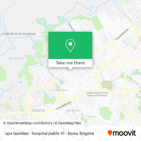 Mapa de upa laureles - hospital pablo VI - bosa