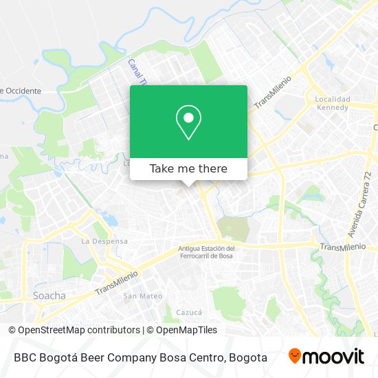 BBC Bogotá Beer Company Bosa Centro map