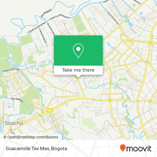 Guacamole Tex Mex map